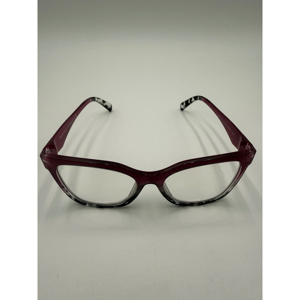 Martha Stewart Reading Glasses Womens OS Wine Red Excellent +3.00 CMX1105-D